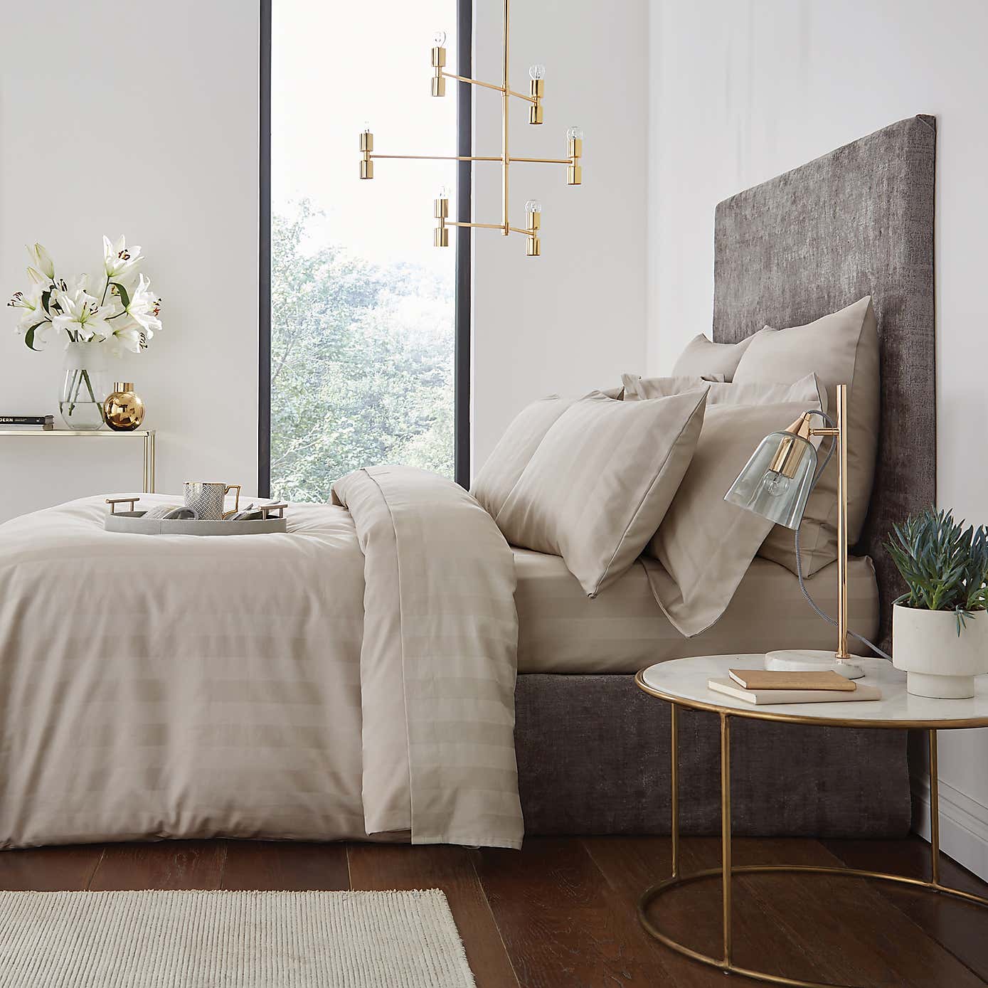 Hotel Cotton 230 Thread Count Stripe Duvet Cover