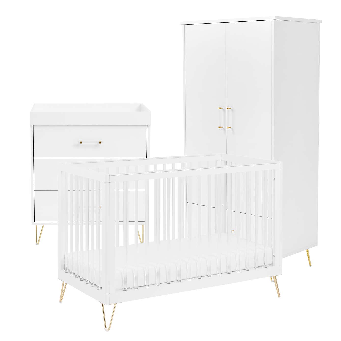 Kimi Acrylic 3 Piece Nursery Room Set