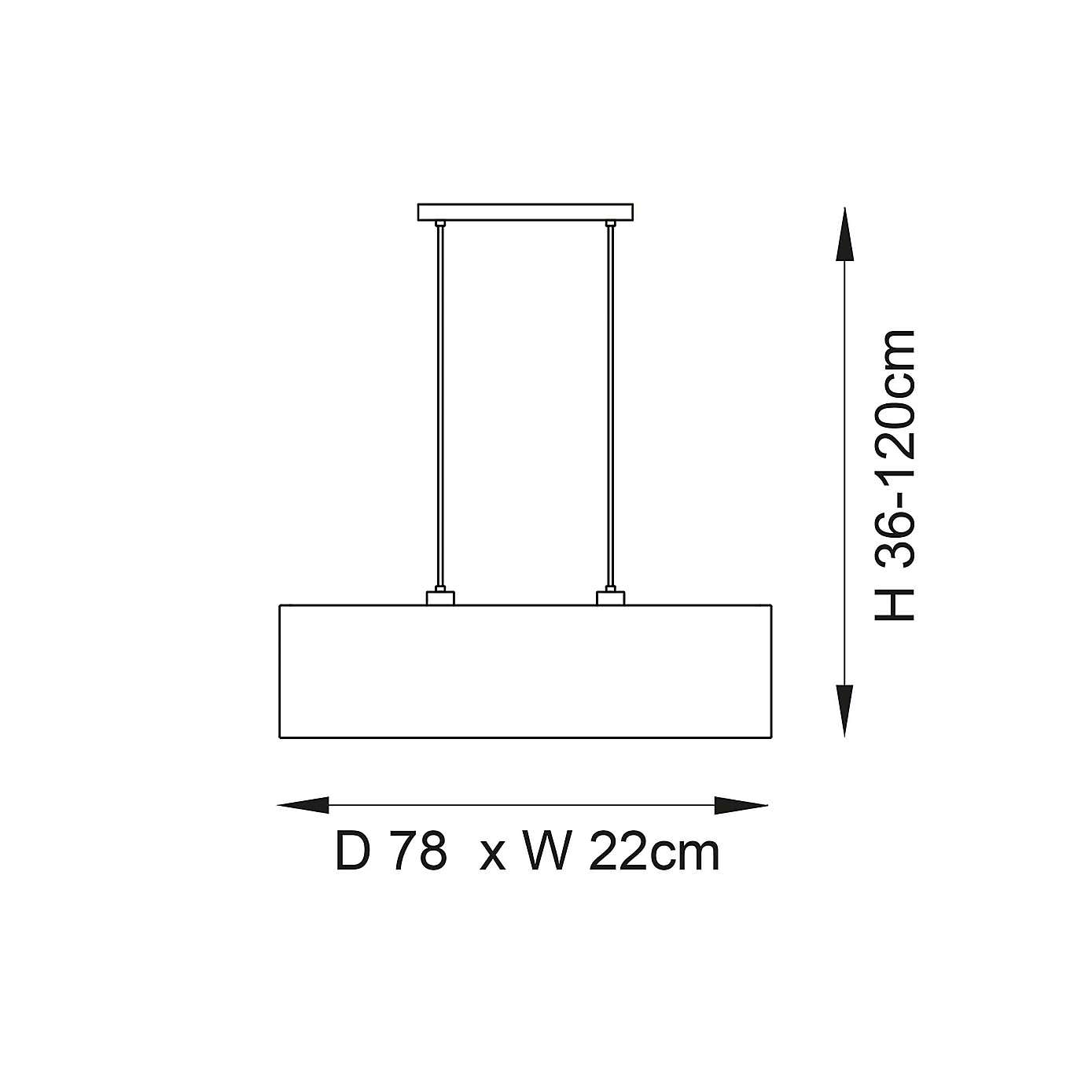 Vogue Marson 2 Light Diner Ceiling Fitting