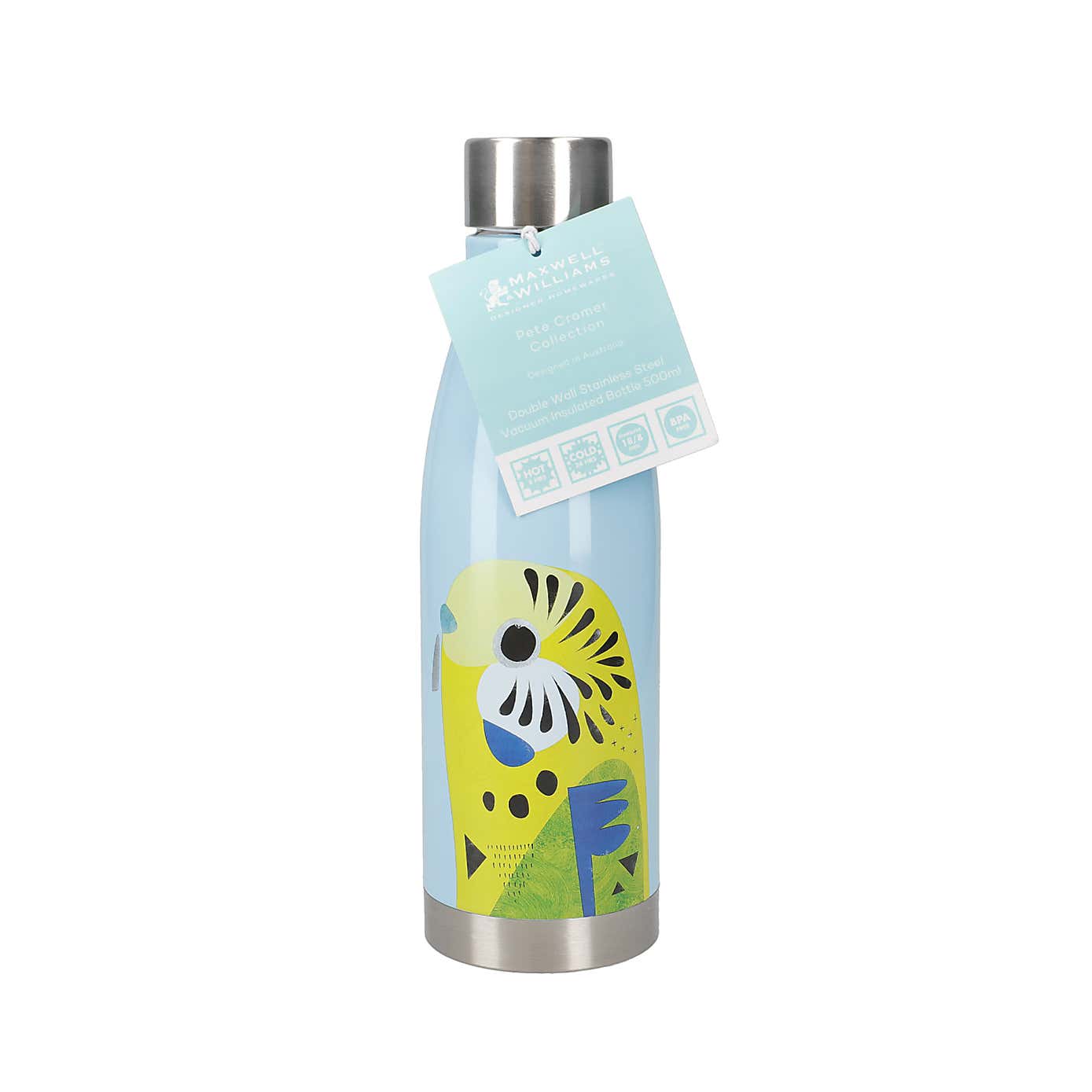 Maxwell and Williams Leakproof Insulated Stainless Steel Budgie Water Bottle