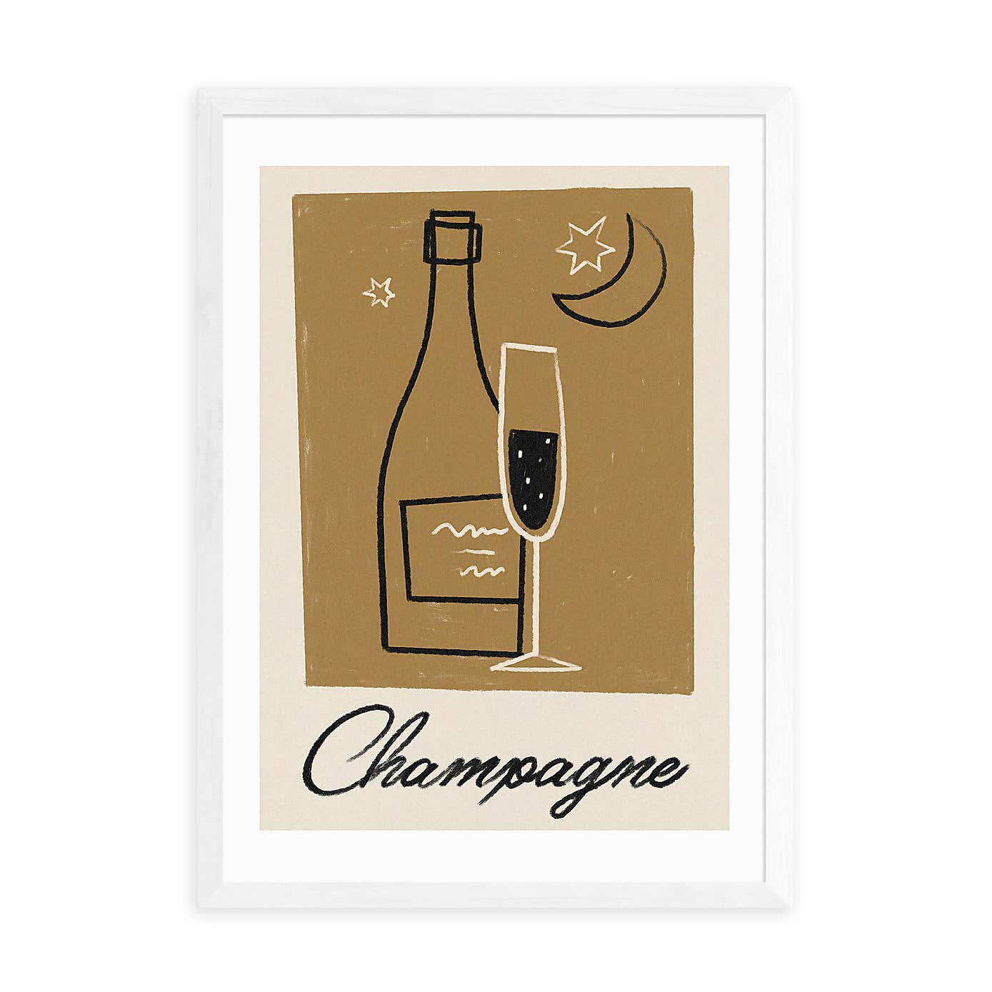 East End Prints Champagne Print by Telegramme Paper Co