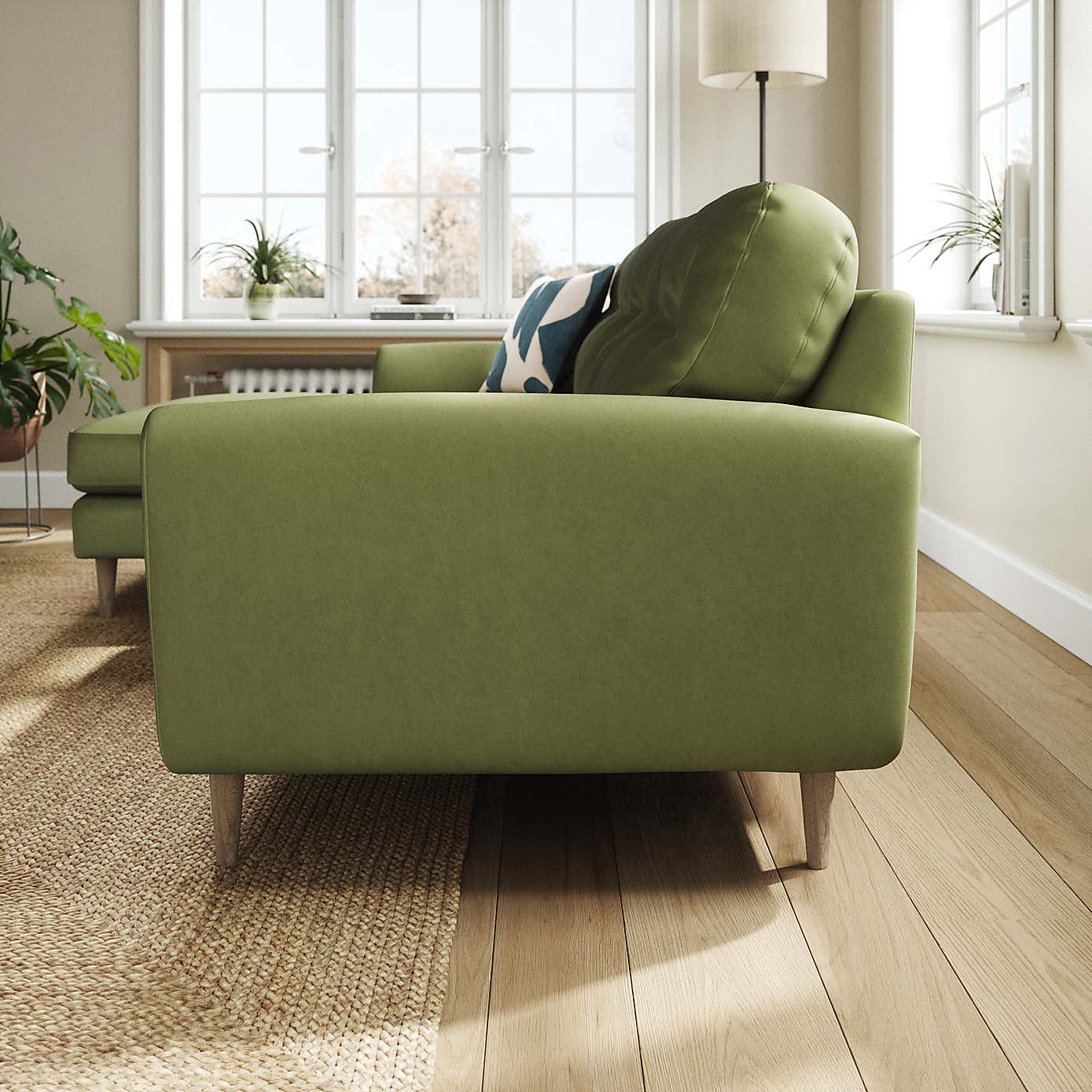 Sven Opulent Velvet Large Corner Chaise Sofa