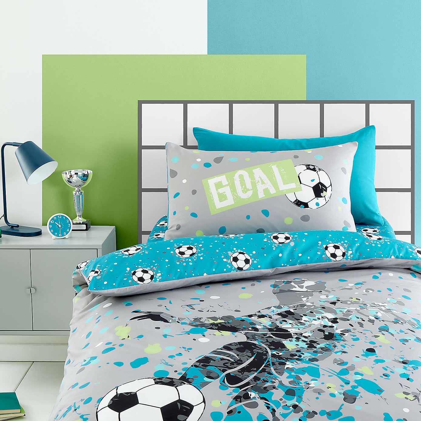 Football Goal Duvet Cover & Pillowcase Set