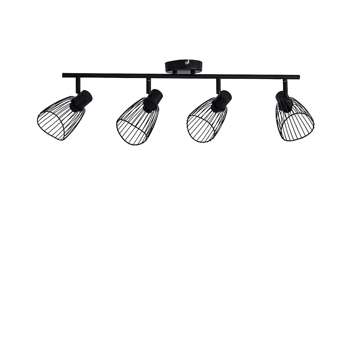 Elements Jaula 4 Light Spotlight Bar Black