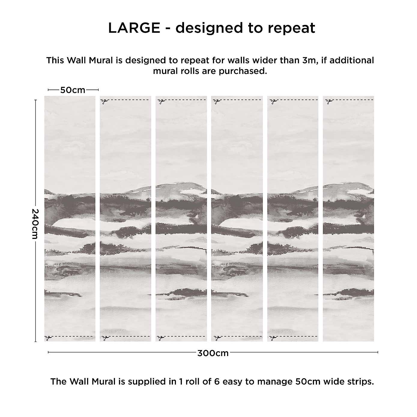 Landscape Blue Mural Wallpaper