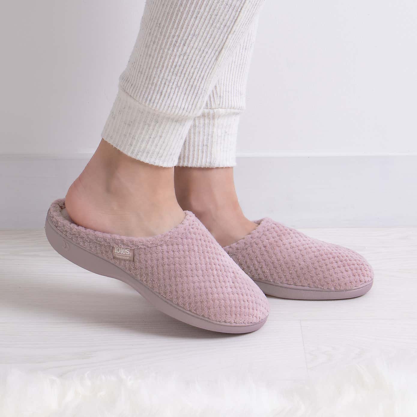 Isotoner Popcorn Terry Mule Slippers