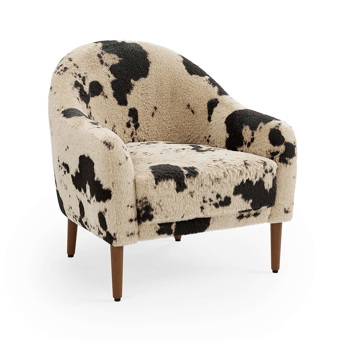 Kaspar Faux Cow Fur Tub Chair