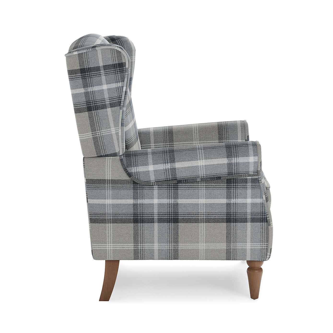 Oswald Check Wingback Armchair