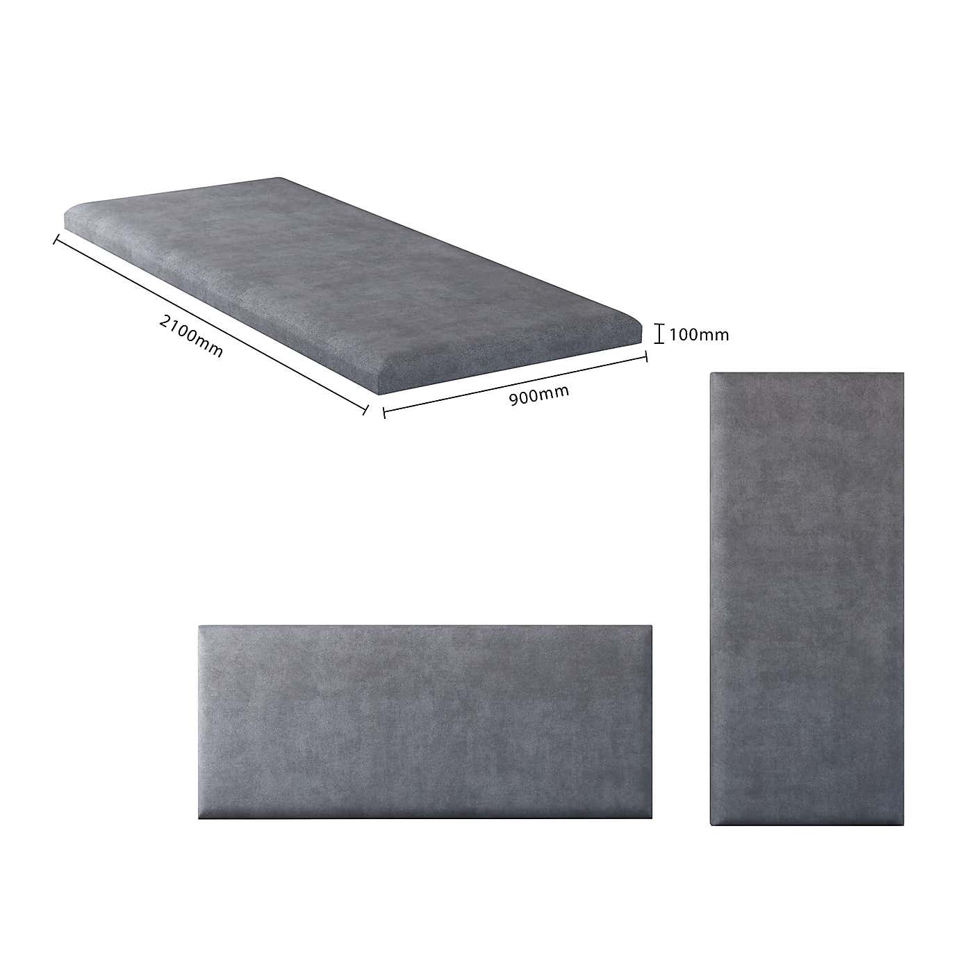 Hanging Wall Panel Dual Mount Plush Velvet Headboard