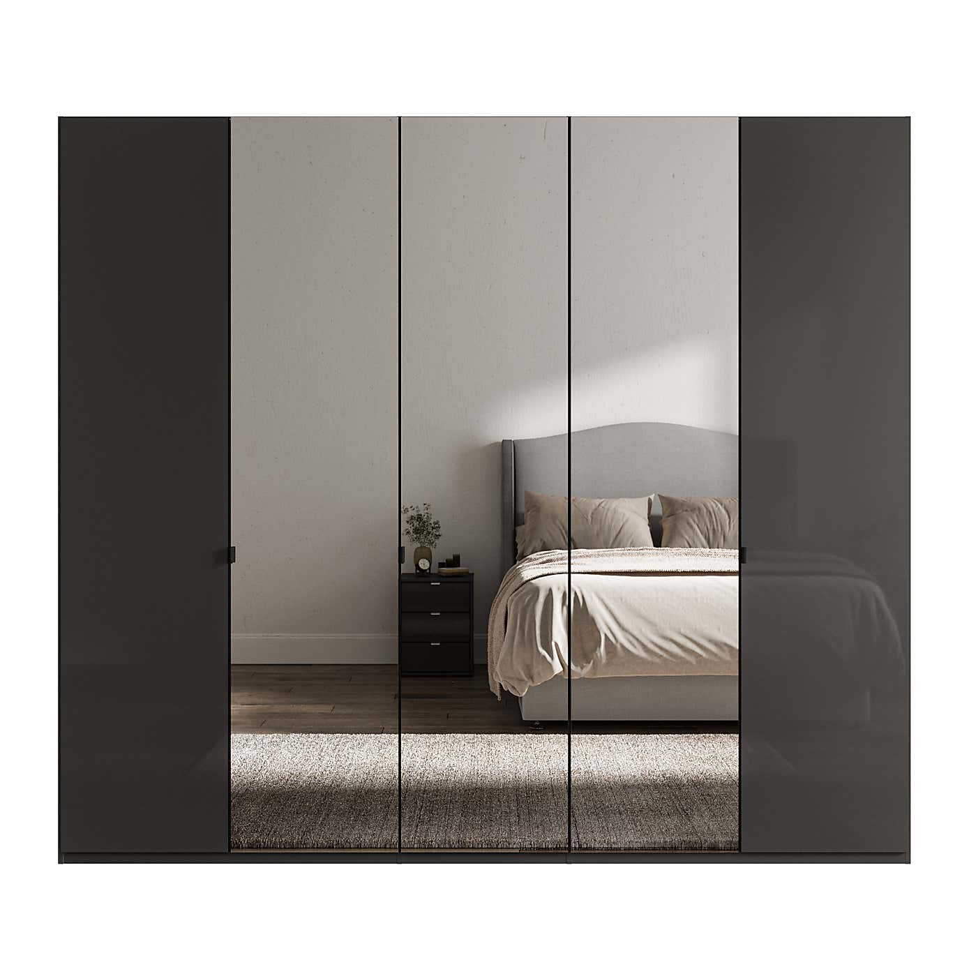 Wiemann Kahla 5 Door Mirrored Wardrobe