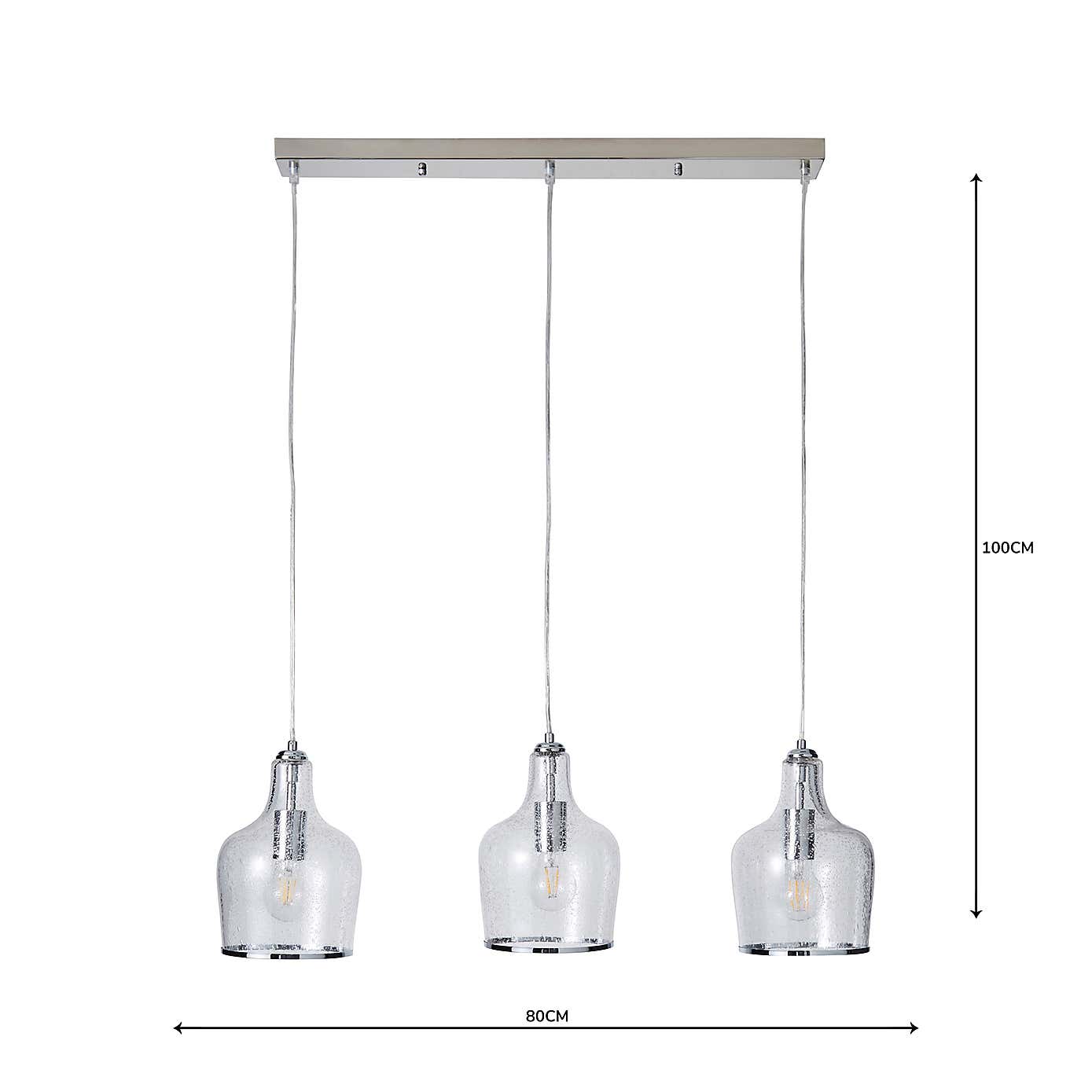 Lenny 3 Light Diner Ceiling Fitting