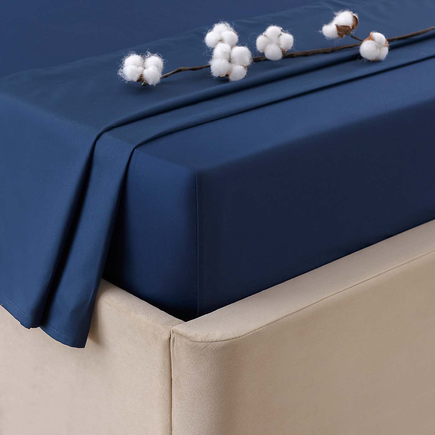Dorma 300 Thread Count 100% Cotton Sateen Plain Flat Sheet