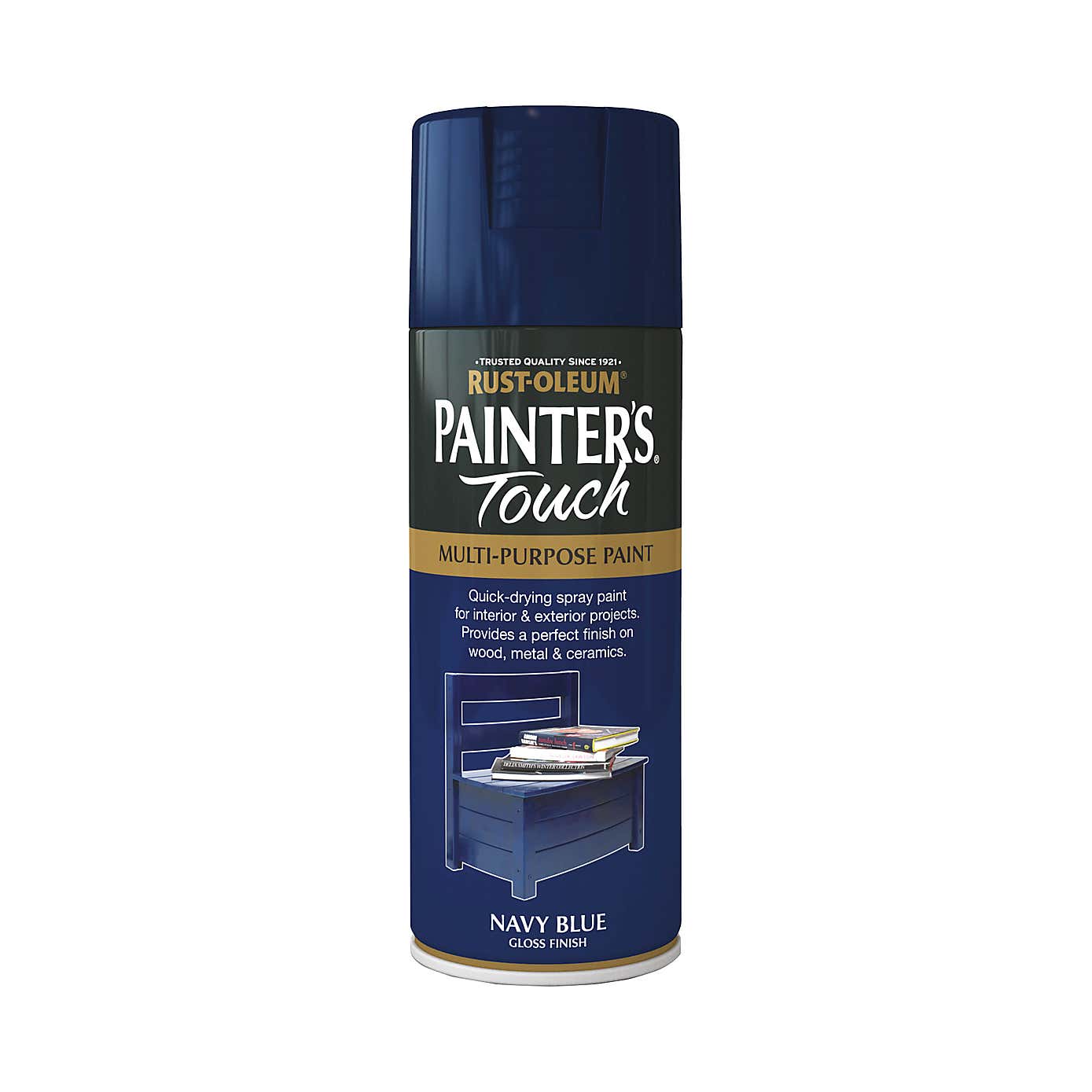 Rust-Oleum Navy Blue Gloss Painter's Touch Spray Paint 400ml