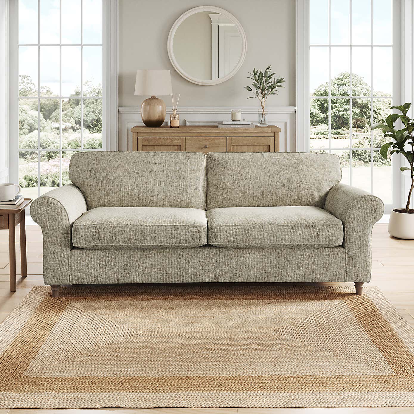 Flori 4 Seater Sofa, Chunky Chenille