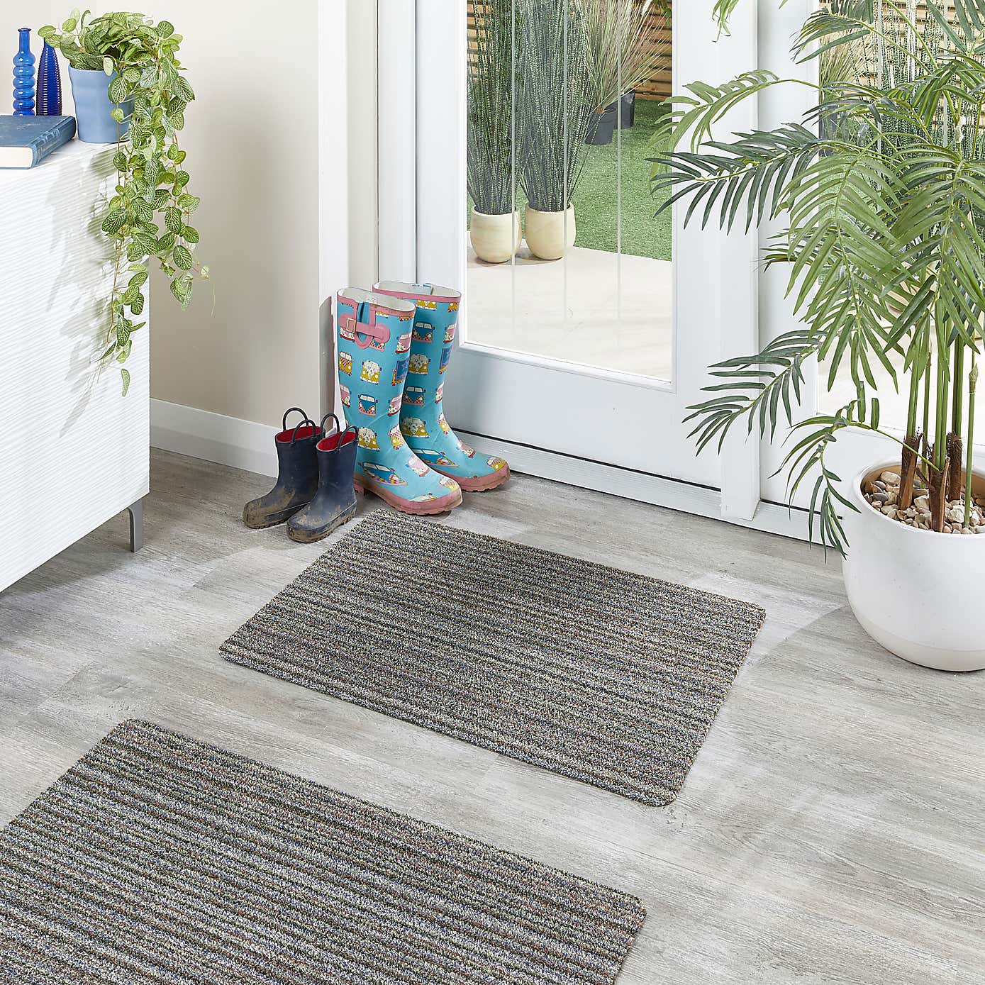 Marvel Striped Washable Cotton Doormat