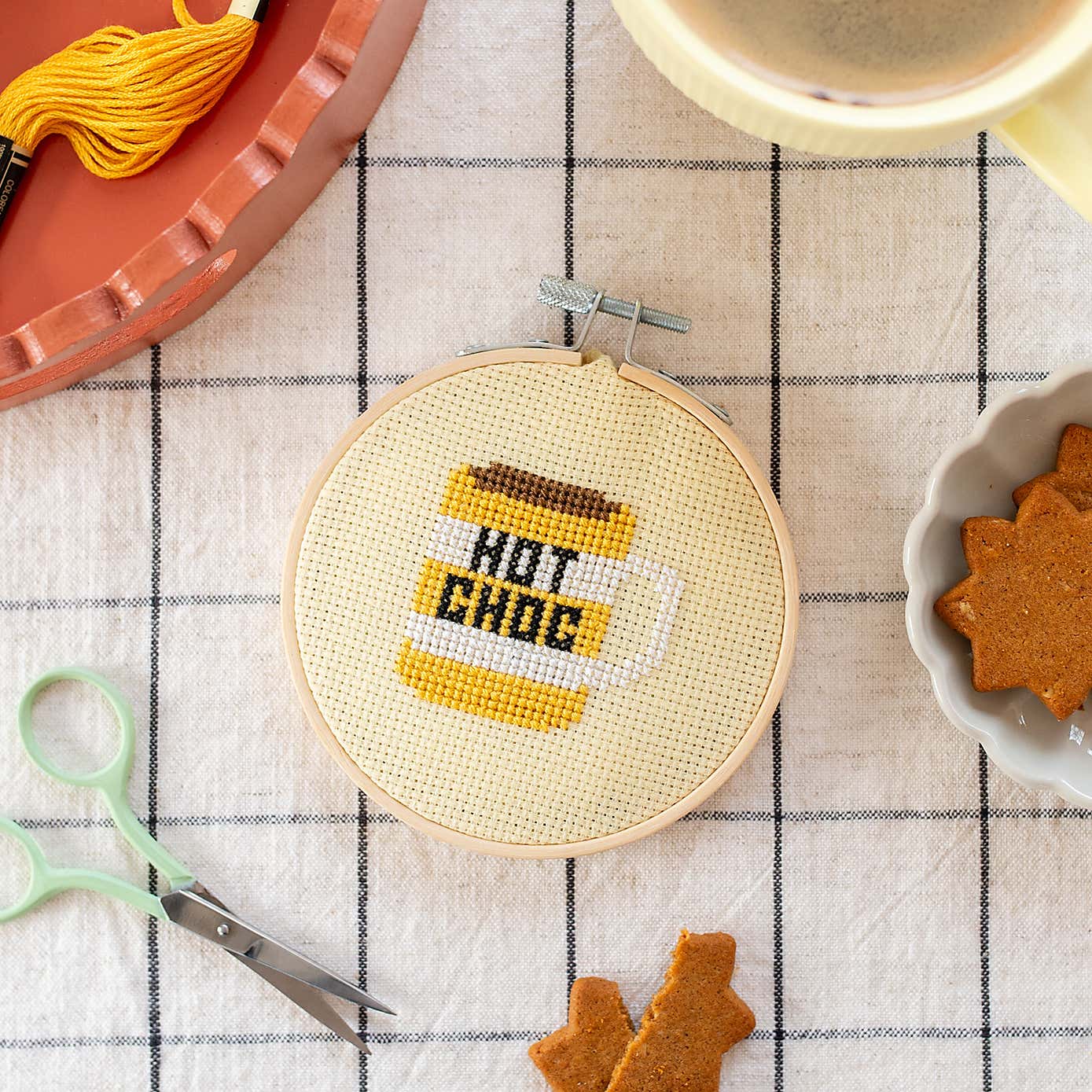 Cotton Clara Hot Chocolate Cross Stitch Kit