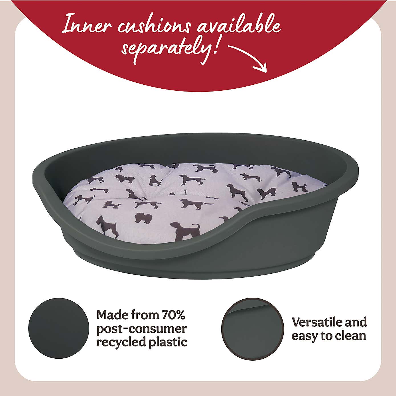 Rosewood Plastic Pet Bed