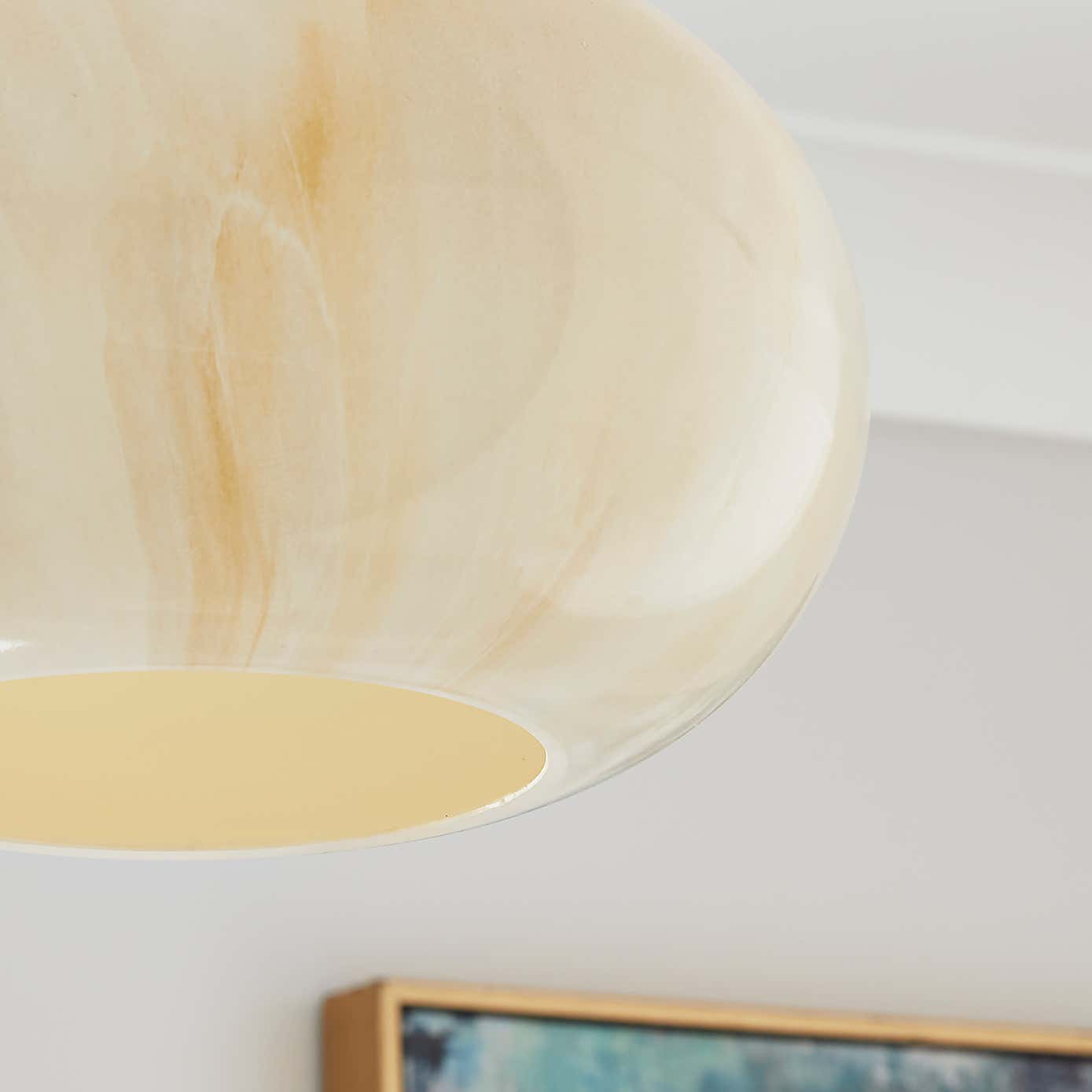 Lacey Alabaster Glass Easy Fit Pendant Shade