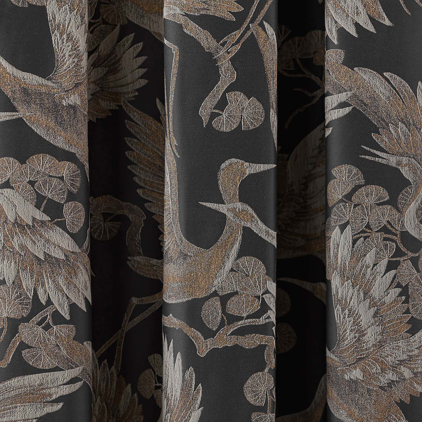 Dorma Gilded Crane Pencil Pleat Curtains