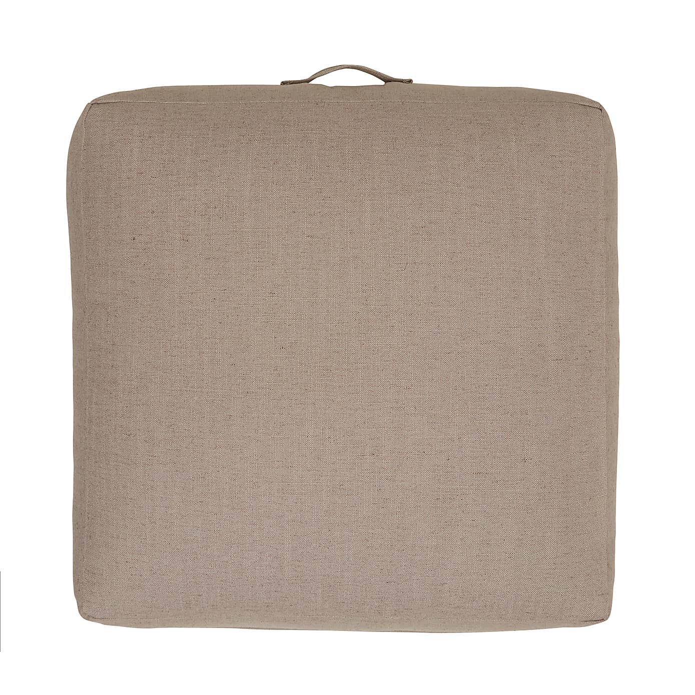 Global Taupe Slub Floor Cushion