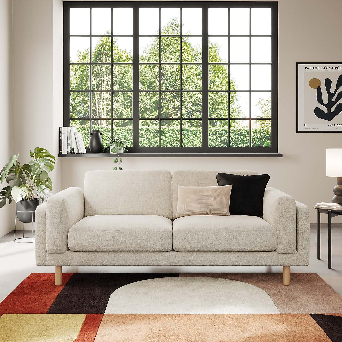 Newton Chunky Tonal Weave 3 Seater Sofa