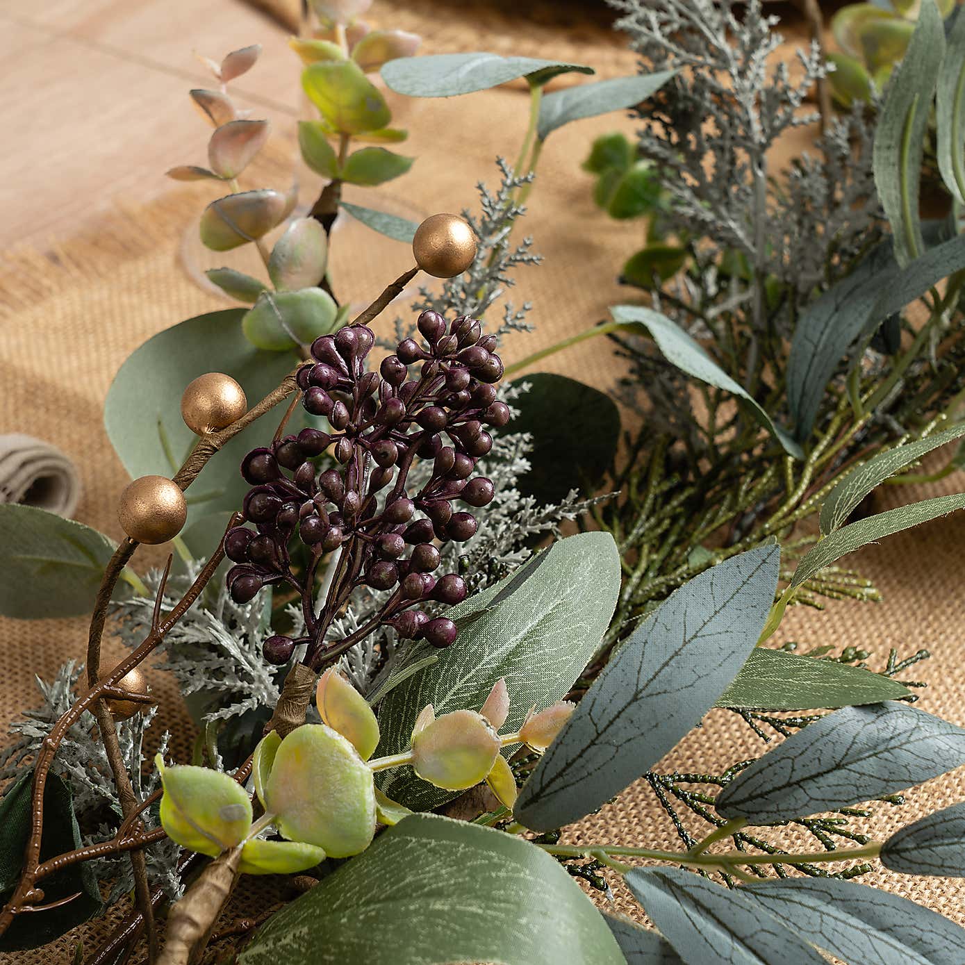 180cm Artificial Eucalyptus Rustic Garland