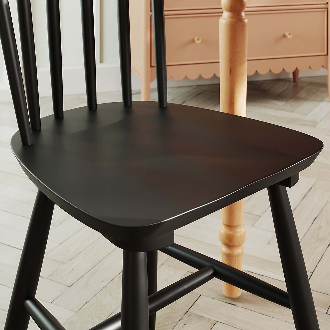 Harvey Set of 2 Dining Chairs, Beech Wood