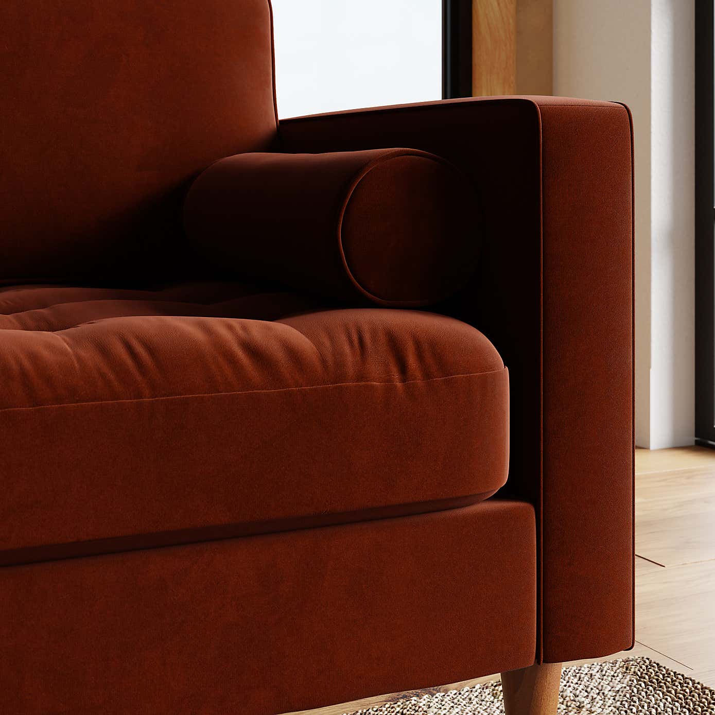 Zoe Casual Sit Velvet 2 Seater Sofa