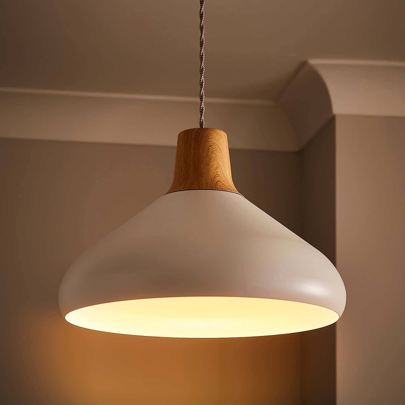 Elements Wolston Metal Easy Fit Pendant Shade