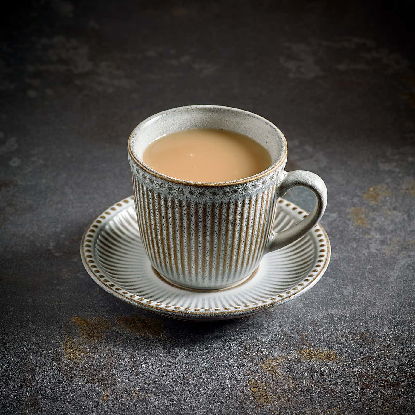 Steeple Embossed Cup & Saucer
