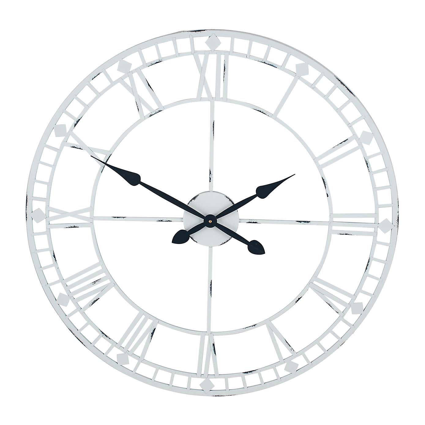 Antique Metal Skeleton Wall Clock