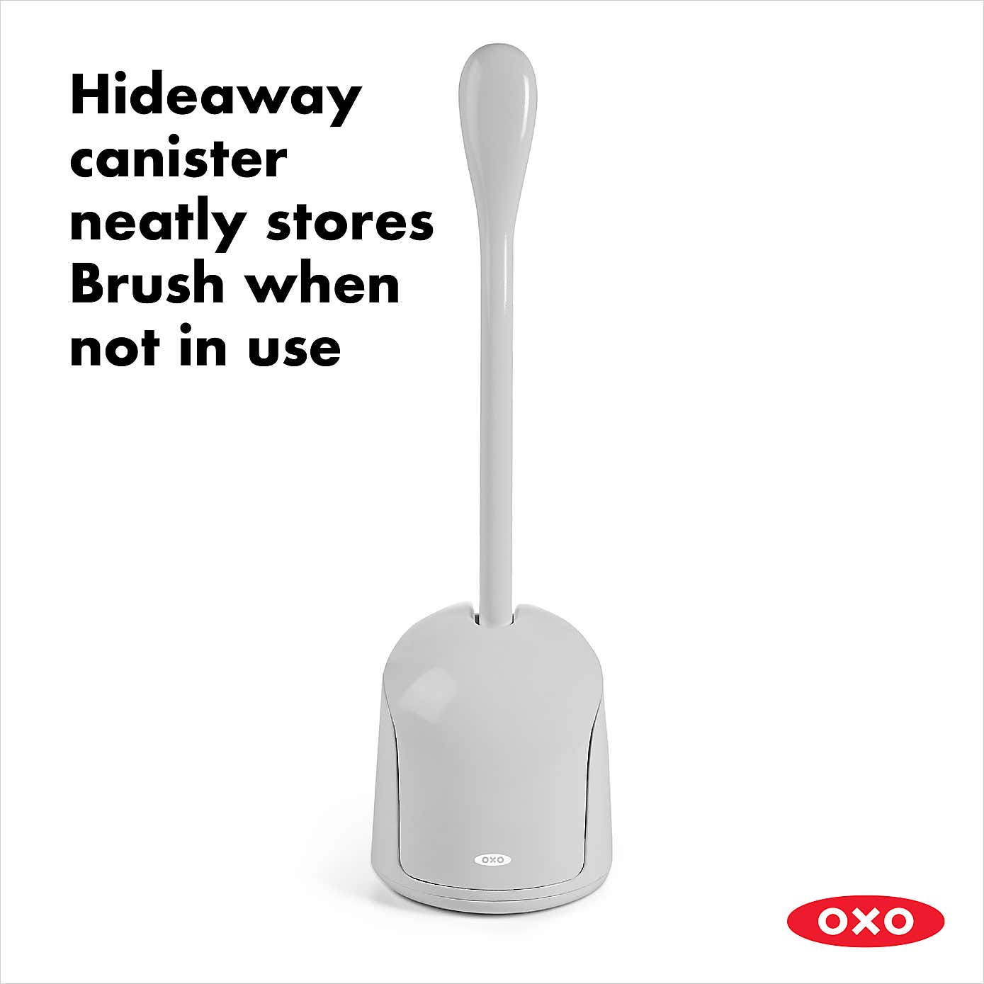 OXO Compact Grey Toilet Brush Canister