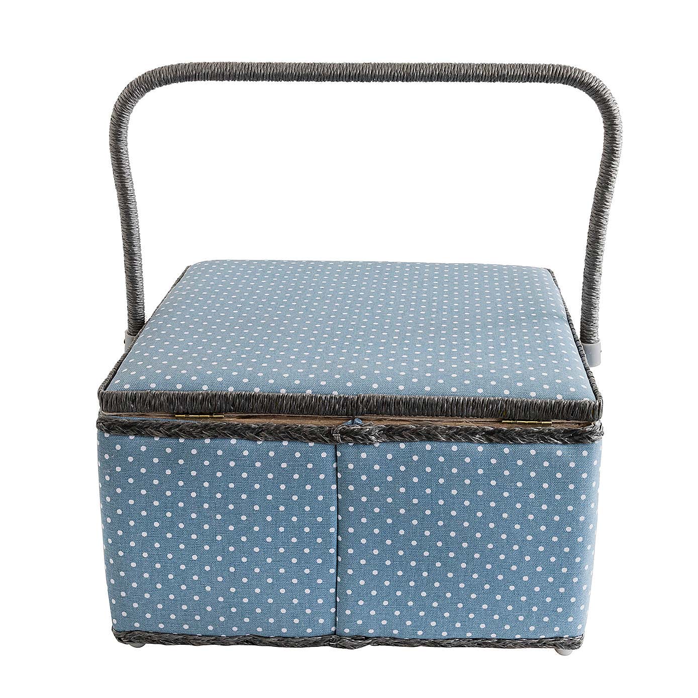Blue Tiny Dots Extra Large Sewing Basket