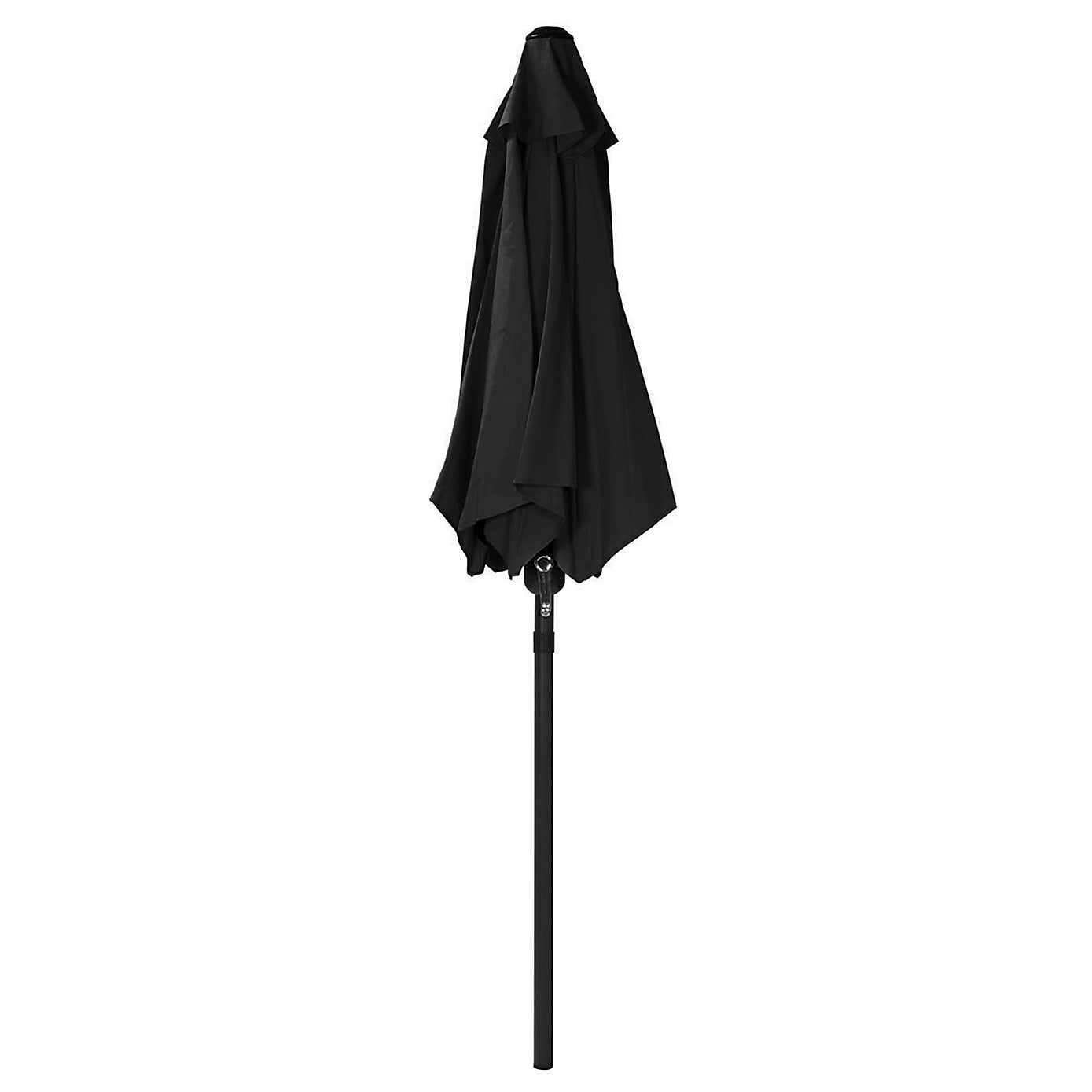 Charles Bentley Black 2m Parasol With Crank