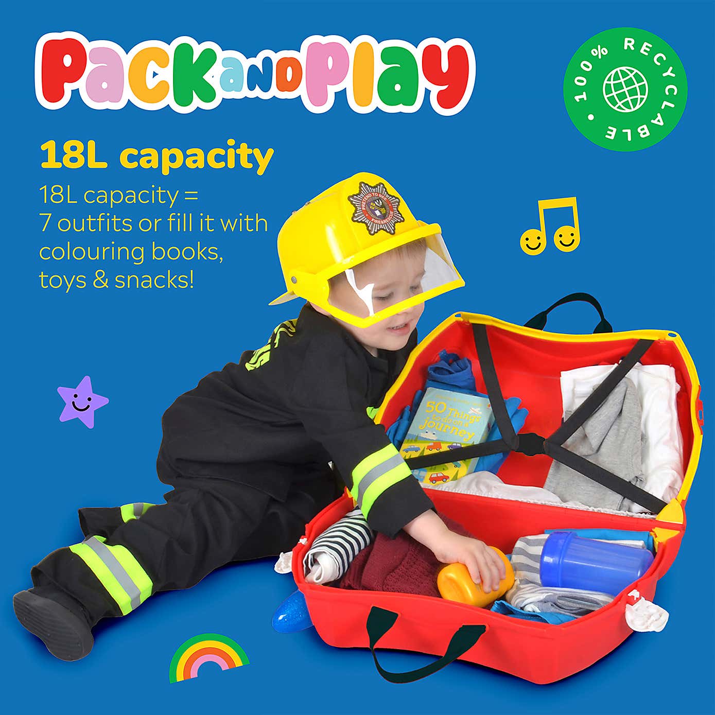 Trunki Frank the Fire Truck Ride On Suitcase