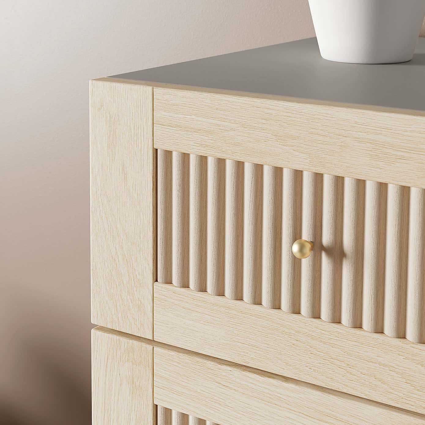 Maeva 4 Drawer Chest, Light Oak Effect