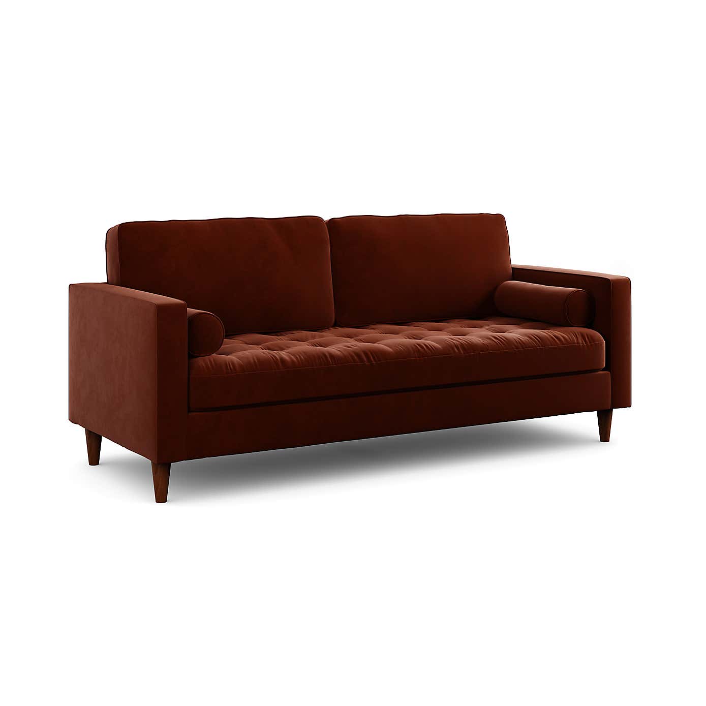 Zoe Casual Sit Velvet 3 Seater Sofa