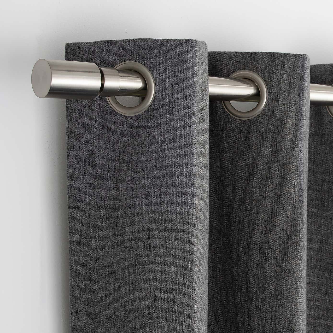 Barrel Metal Extendable Eyelet Curtain Pole 16/19mm