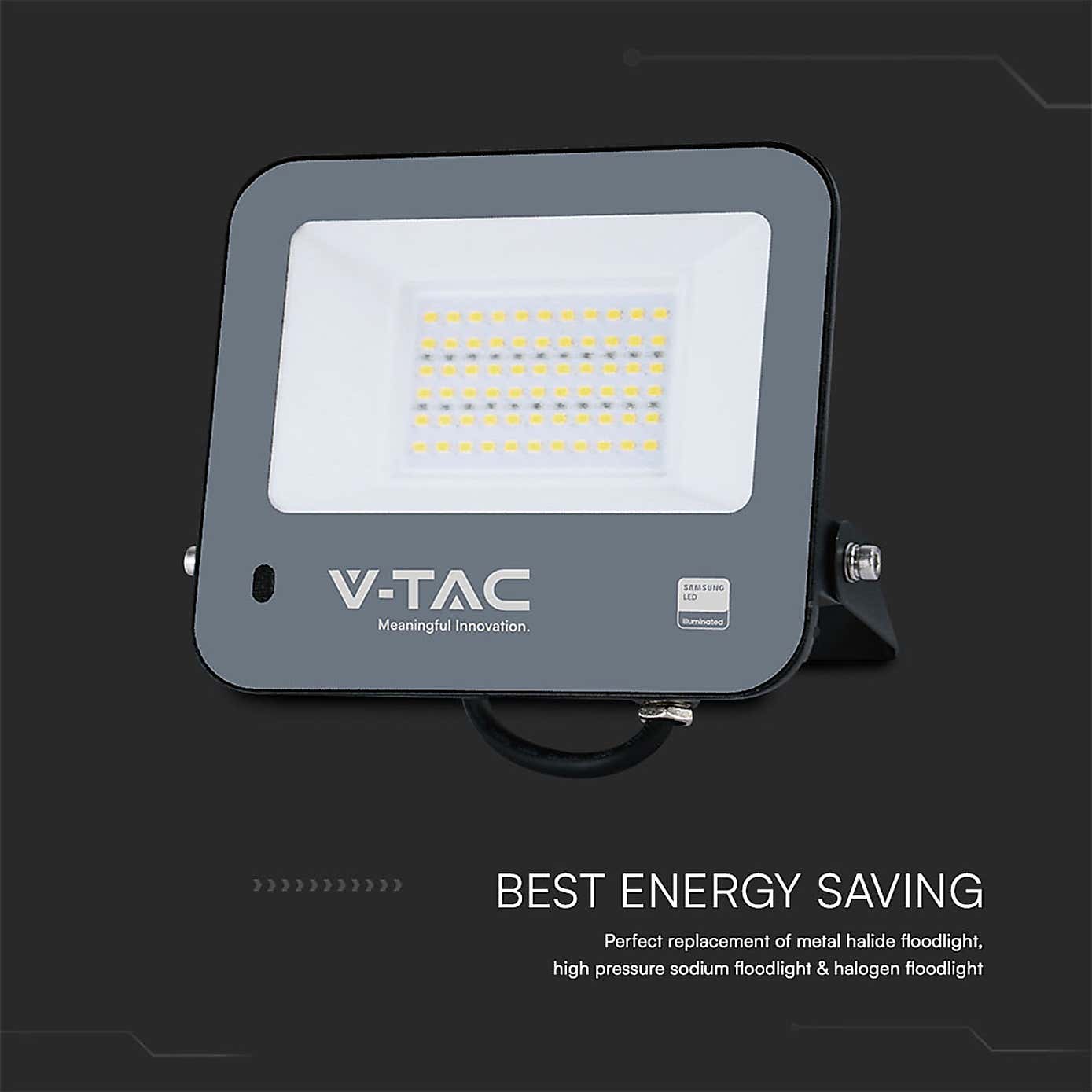 V-TAC 50W LED Floodlight Outdoor Sensor Wall Light
