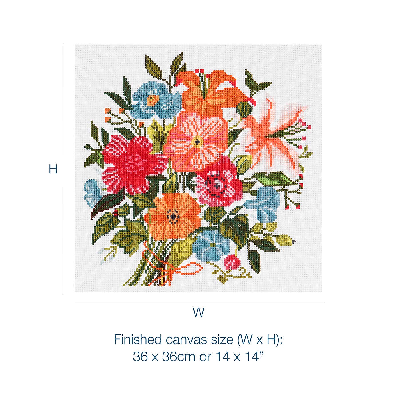 Cross Stitch Floral Bouquet