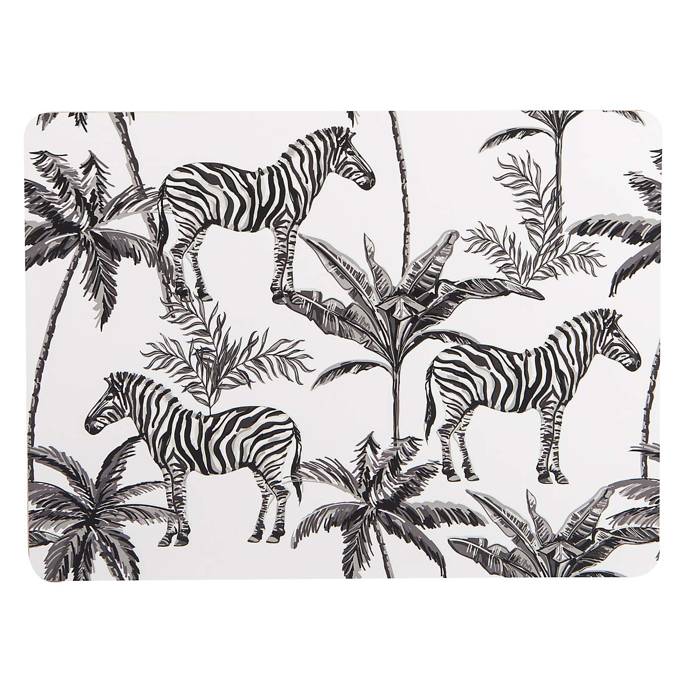Madagascar Set of 4 Zebra Repeat Placemats