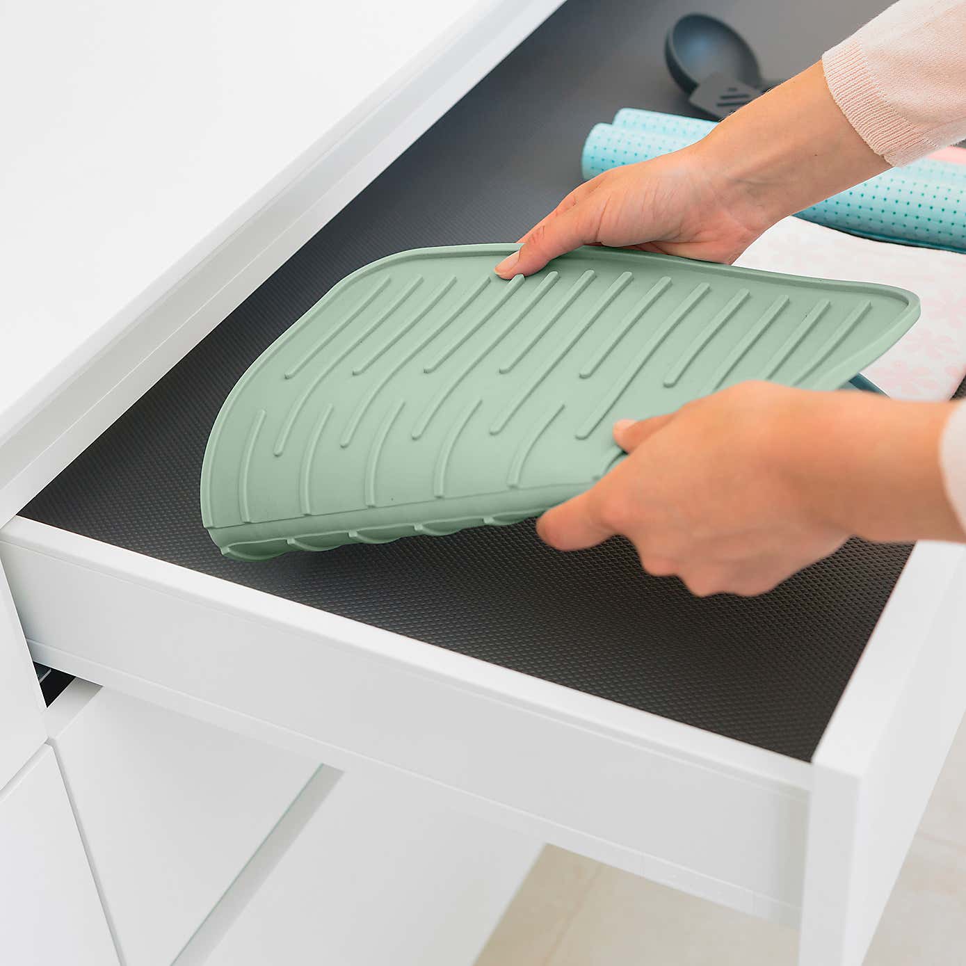 Brabantia SinkSide Silicone Dish Drying Mat Jade Green