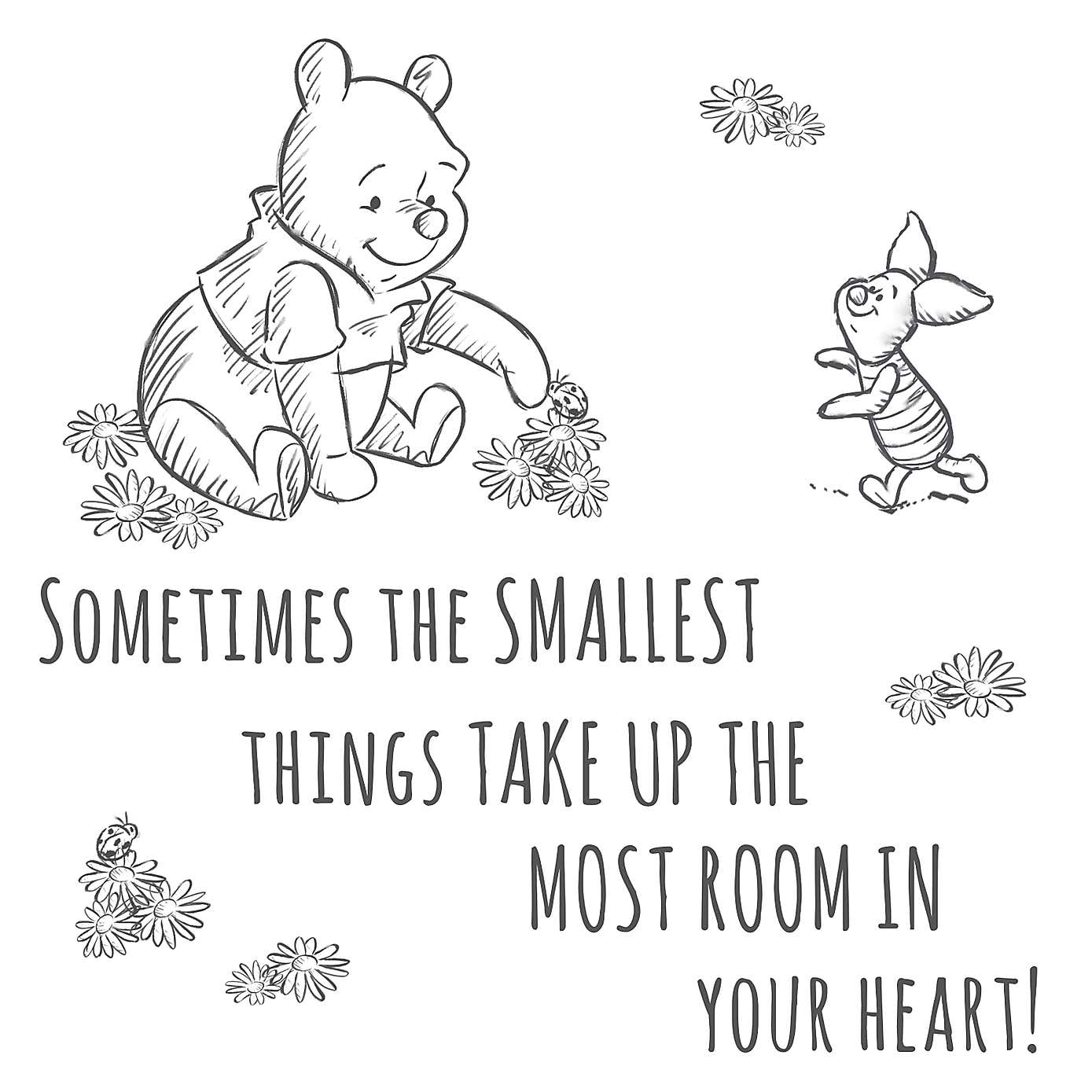 Disney Winnie Mndful Pooh Small Wall Sticker