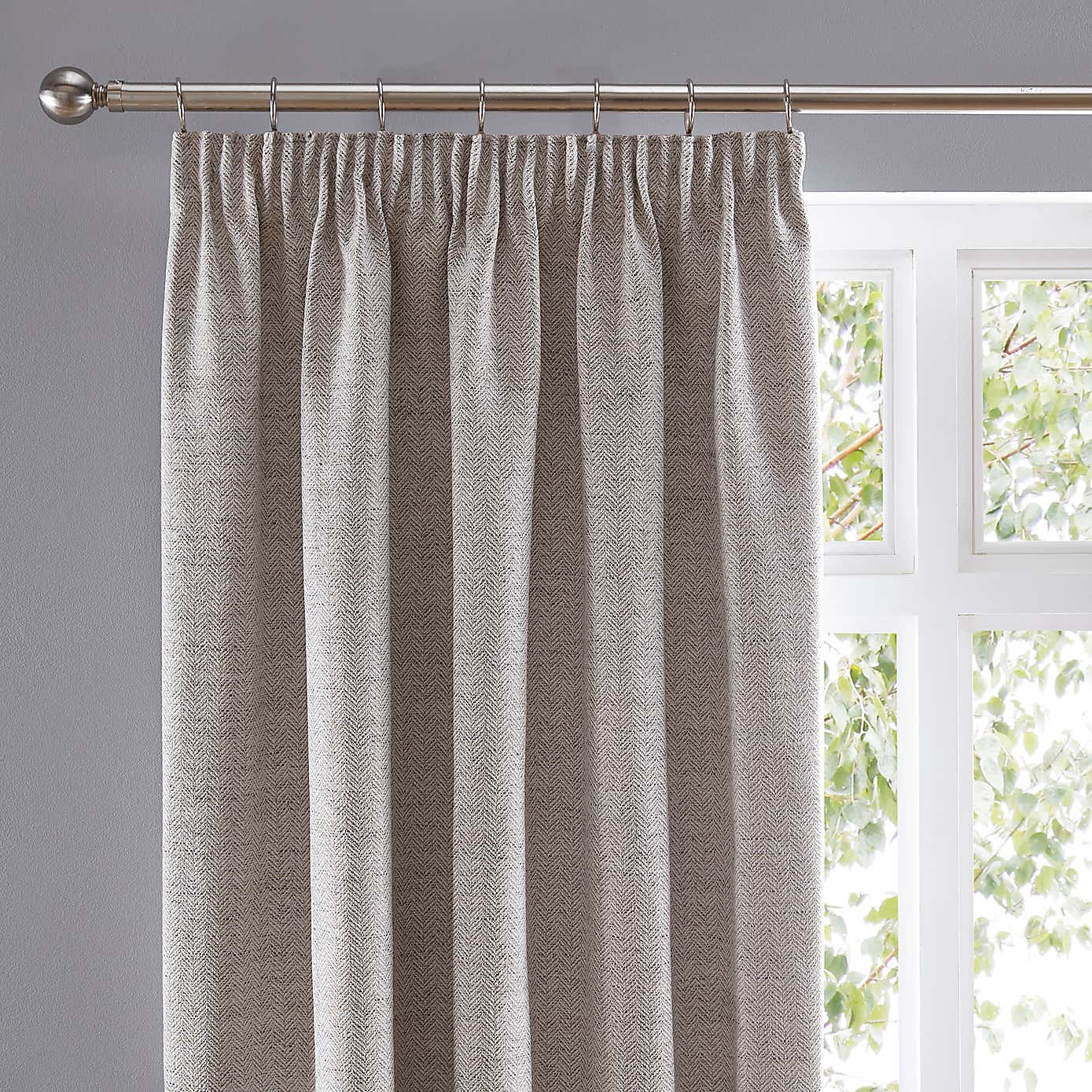 Churchgate Swithland Herringbone Pencil Pleat Curtains