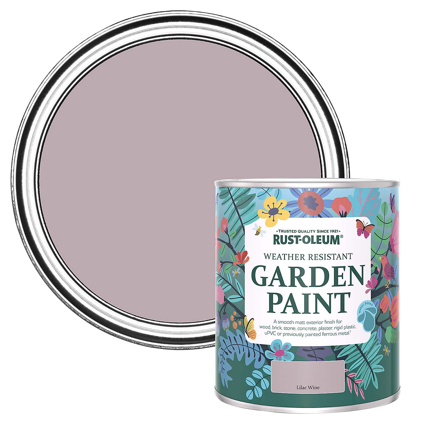 Rust-Oleum Lilac Wine Matt Emulsion Outdoor Paint