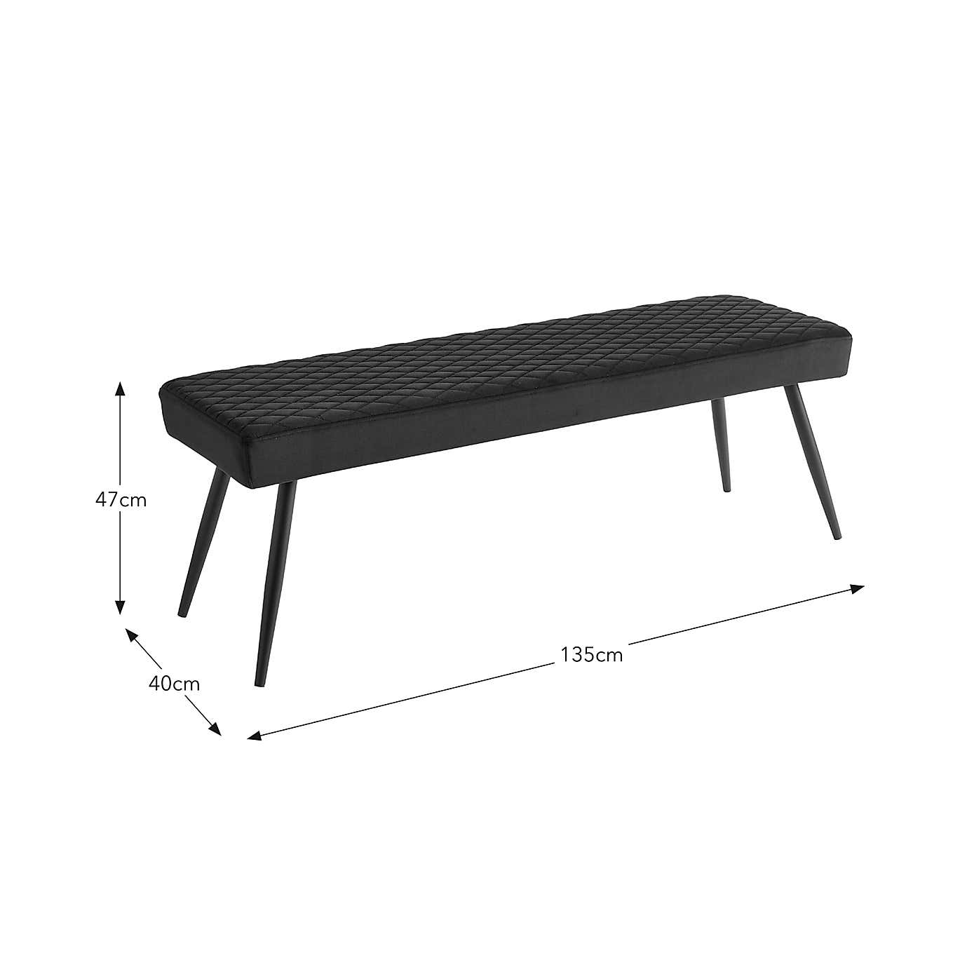 Montreal Dining Bench Velvet