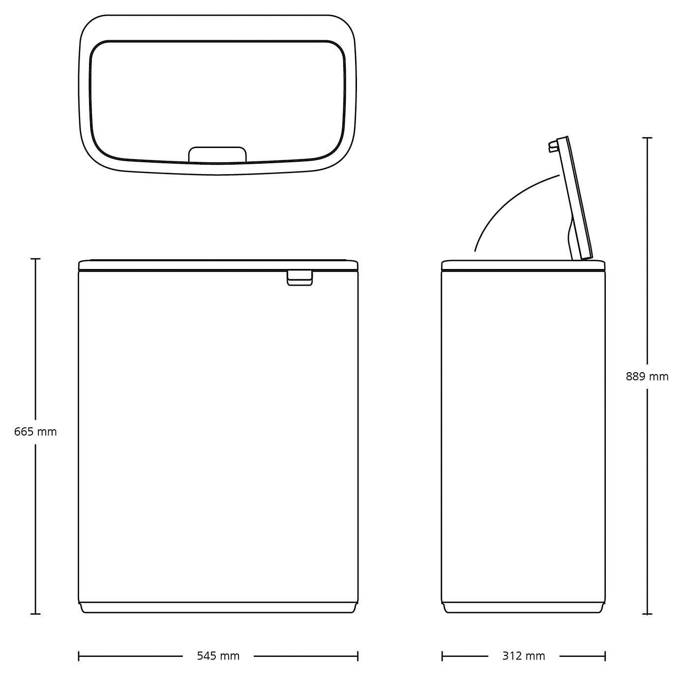 Brabantia Bo 60L Touch Bin