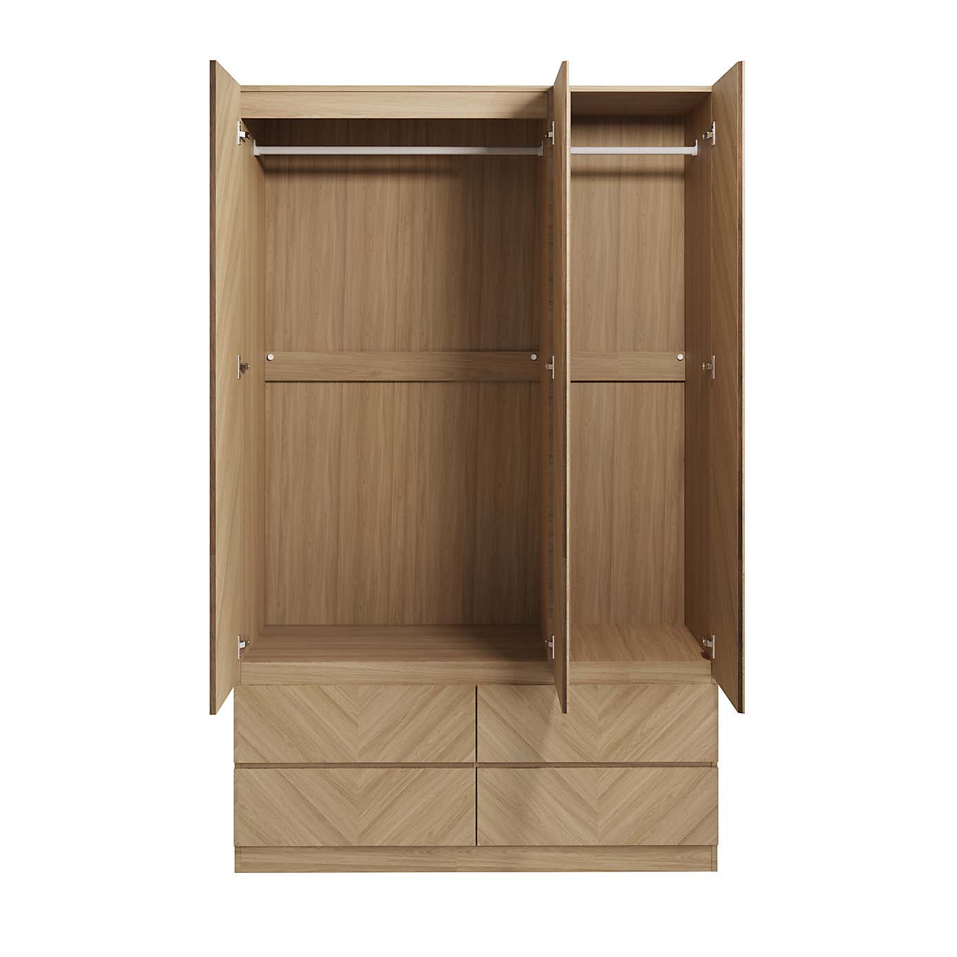Taranto 4 Piece Bedroom Set Euro Oak