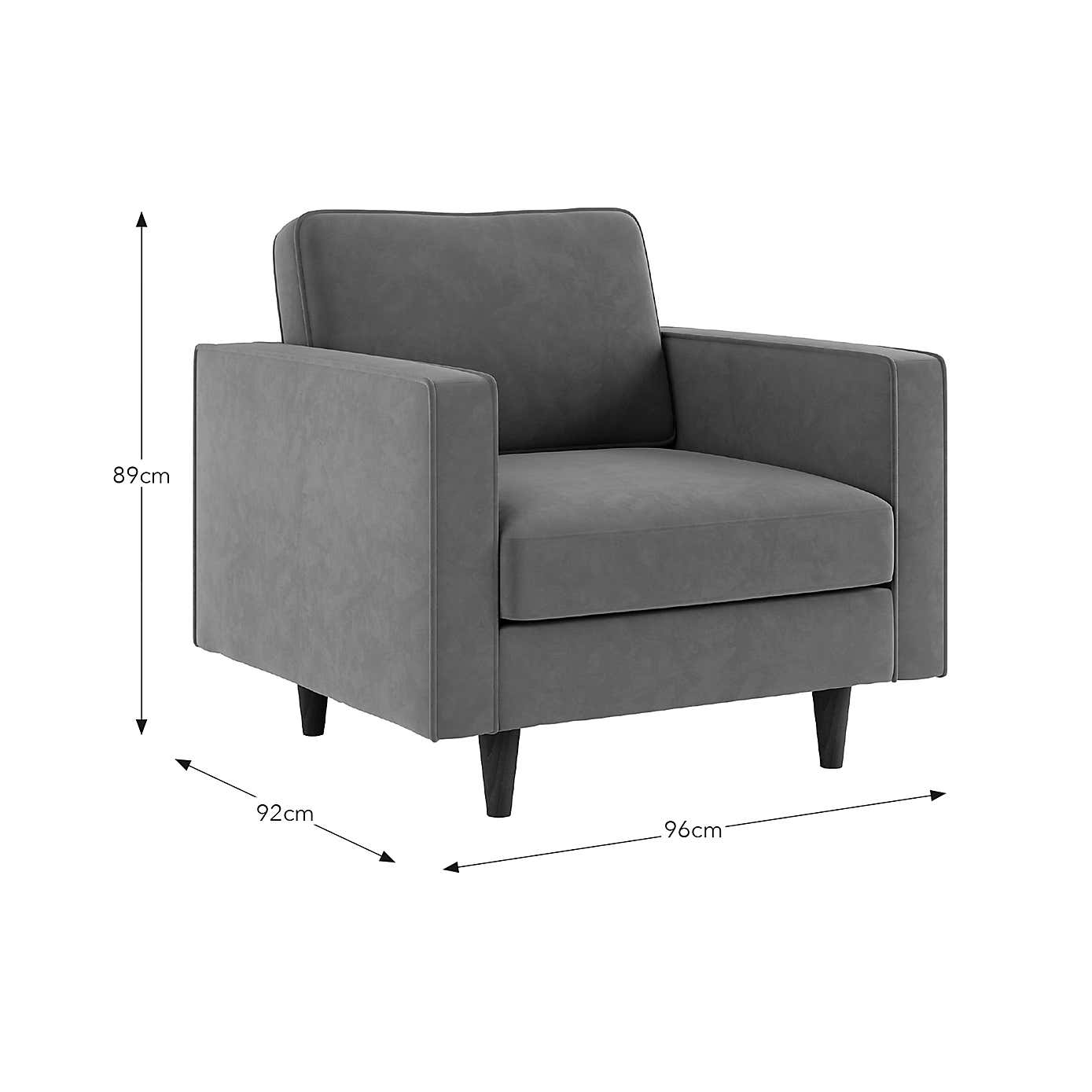 Zoe Plain Velvet Armchair