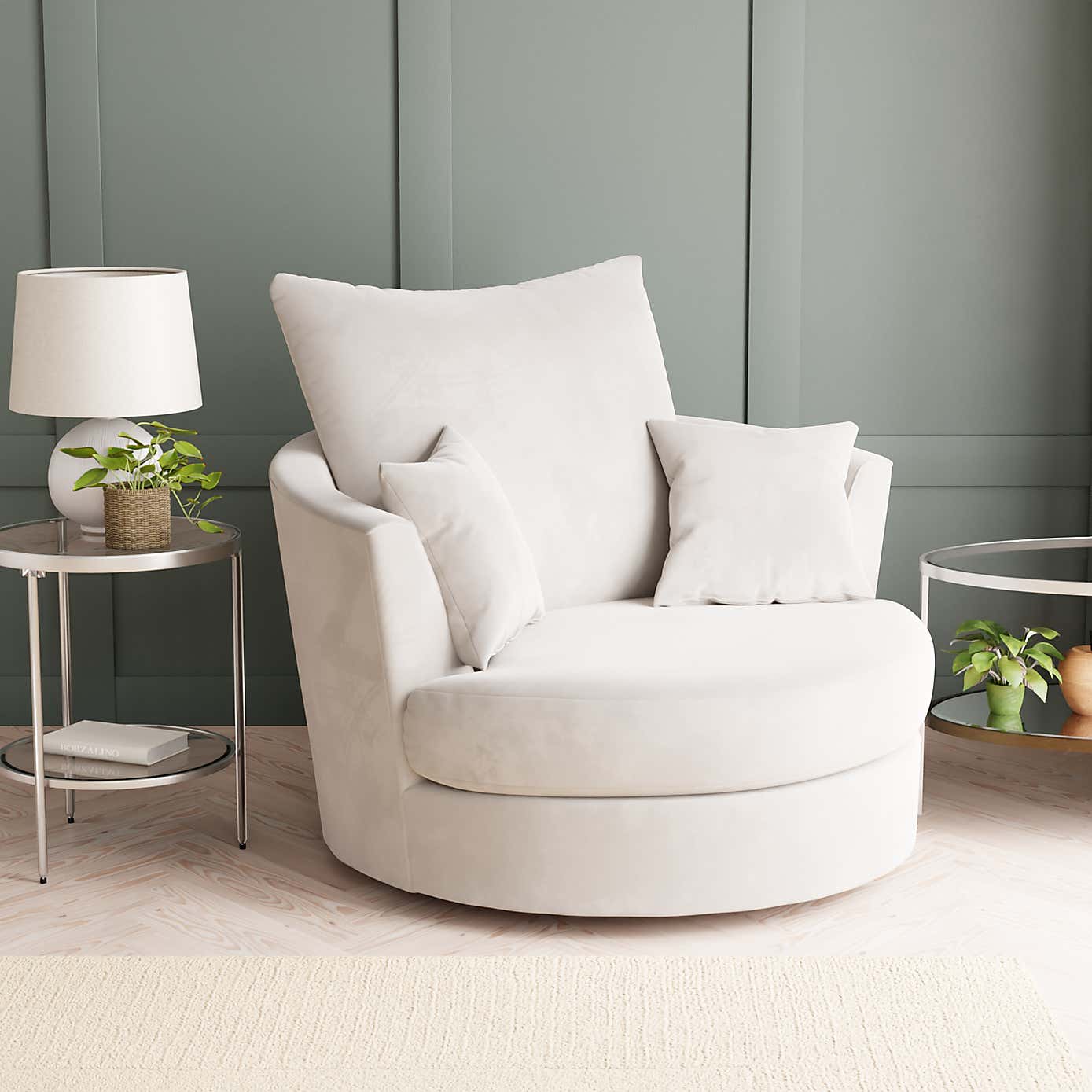 Blake Opulent Velvet Swivel Chair